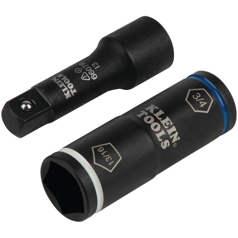 Klein Tools 66080 2-In-1 Penta/Hex Flip Socket W/Adapter