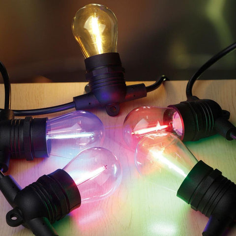 Outdoor Festoon 10 Light Kit Fixed Black 12V Multi Colour -205402N - ARCK Electrical Wholesale Supplies