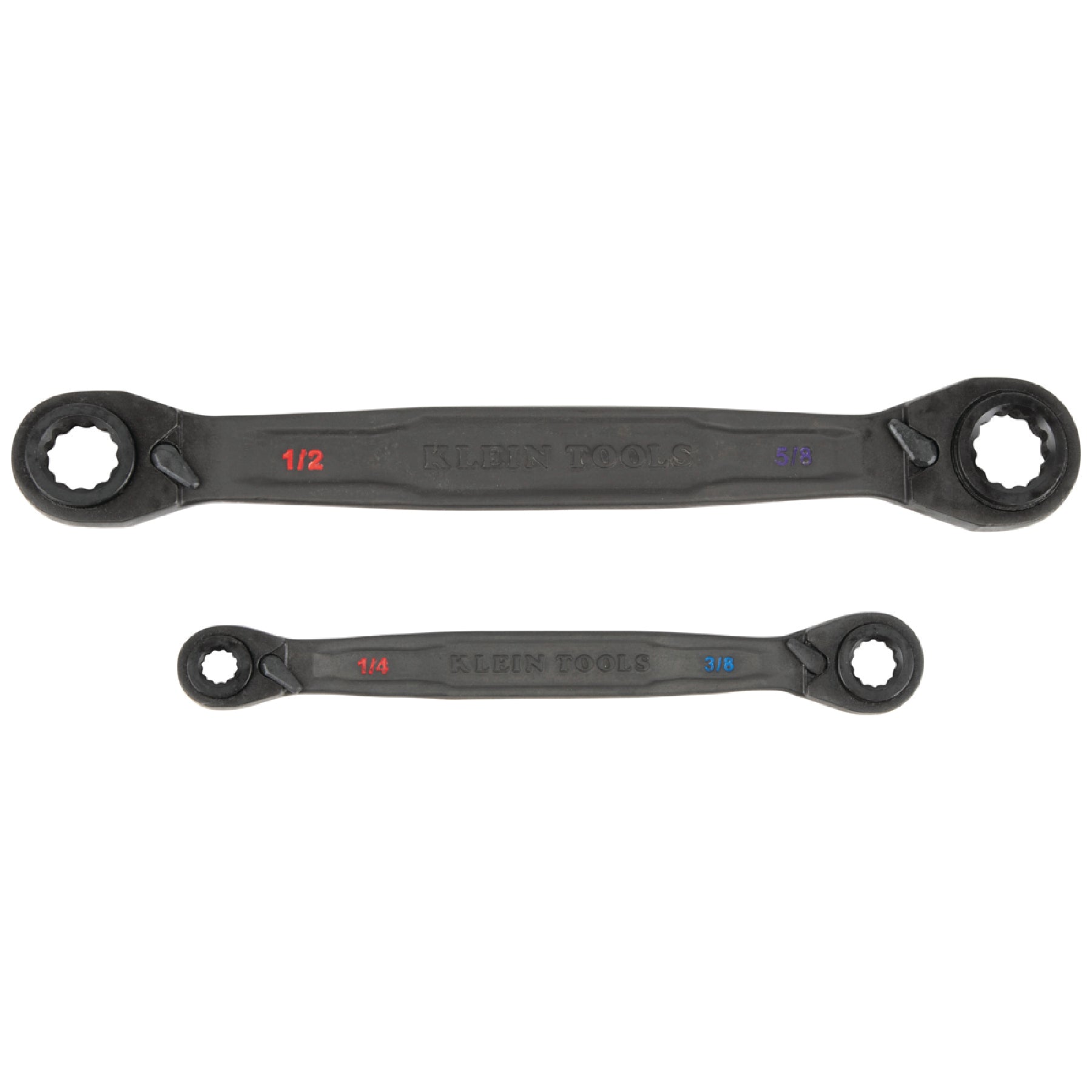 Klein Tools 68216 2Pce Ratcheting Quadwrench Set Sae