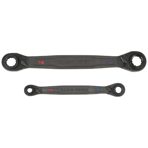 Klein Tools 68216 2Pce Ratcheting Quadwrench Set Sae