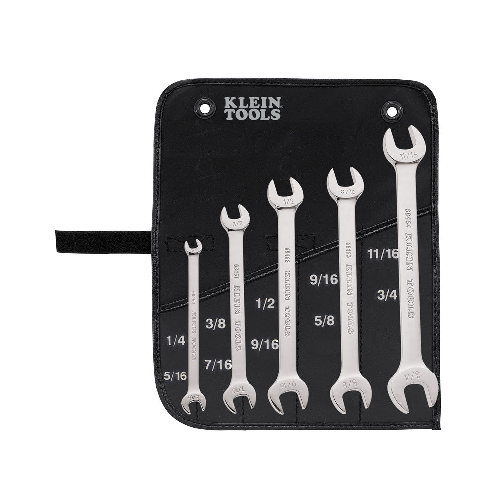 Klein Tools Open-End Wrench Set, 5-Piece- A-68450