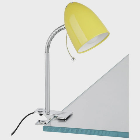 Lara 1 Light Clamp Lamp Yellow - 205257N - ARCK Electrical Wholesale Supplies