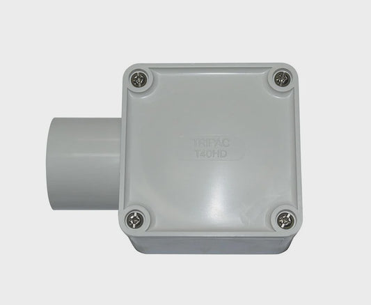 JUNCTION BOX SQUARE 40MM 1 WAY ENTRY - SJB1-40 - ARCK Electrical Wholesale Supplies