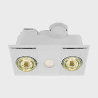 Heatflow 460m_/h Bathroom Heater & Light White - 204154