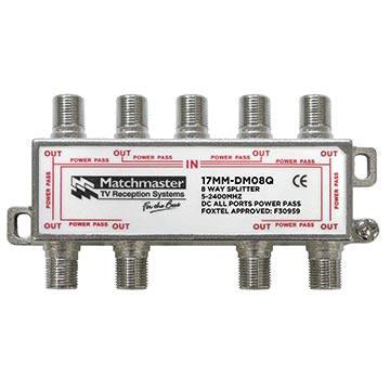 8 Way Splitter 'F' Type 5-2400MHz  - 17MM-DM08Q