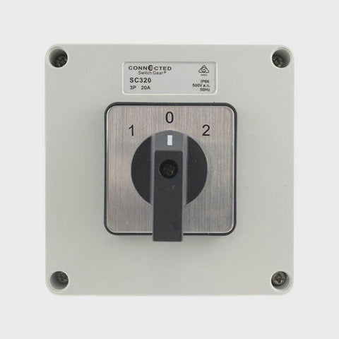 IP66 Changeover Switch 3 Pole 500V AC 20A - SC320 - ARCK Electrical Wholesale Supplies