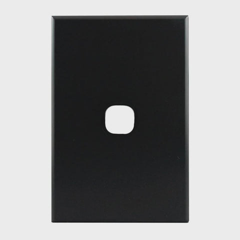 Grid Plate 1 Gang – MATTE BLACK PB1MB-L