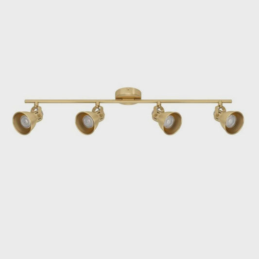 SERAS Spot 4 Lights Brushed Brass Steel - 206054 - ARCK Electrical Wholesale Supplies