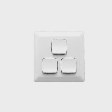 Clipsal Prestige 3 Gang Switch - P2033/2VA-WE - ARCK Electrical Wholesale Supplies