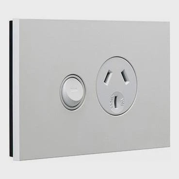 CLIPSAL SATURN ZEN SINGLE POWERPOINT (WHITE) - Z4015-ZW - ARCK Electrical Wholesale Supplies