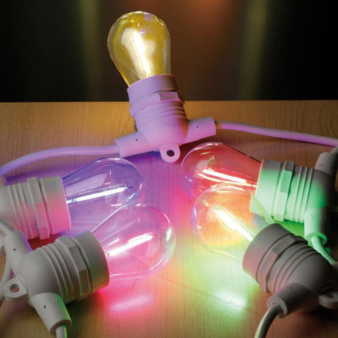 Outdoor Festoon 10 Light Kit Fixed White 12V Multi Colour - 205403N - ARCK Electrical Wholesale Supplies