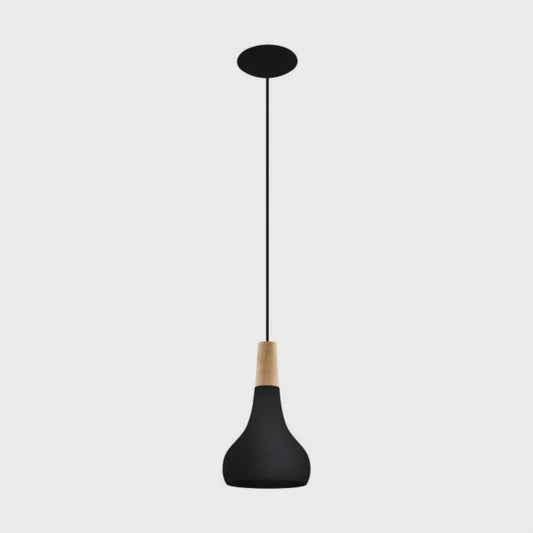 Sabinar 1 Light Pendant Small Black Steel - 203191N - ARCK Electrical Wholesale Supplies