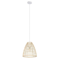 AYESGARTH Pendant Light White Steel Natural Wood - 43866N