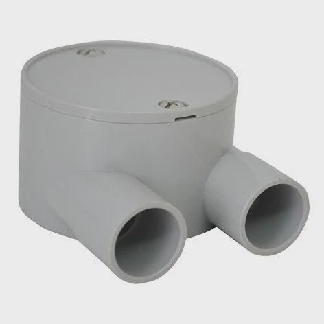 PVC-2 Way U Type Shallow J/Box 20mm - JBS-20G/2U - ARCK Electrical Wholesale Supplies