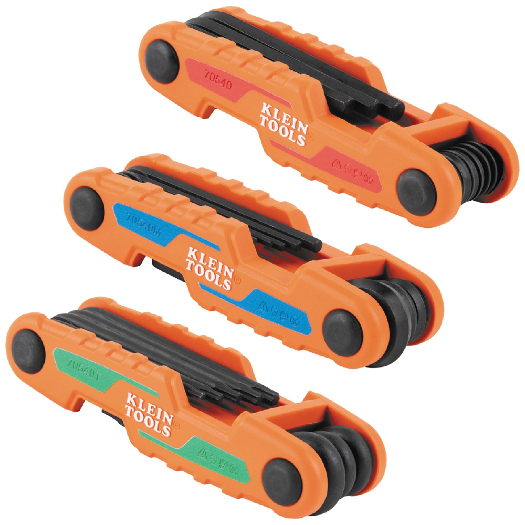 Klein Tools 70543 Compact Flding Hex Key Set - Sae/Met/Trx
