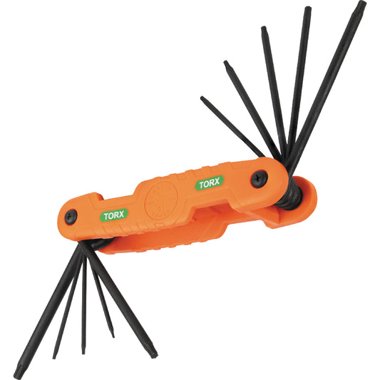 Klein Tools Pro Folding Hex Key Set, 10-Key, TORX® Sizes- A-70550T