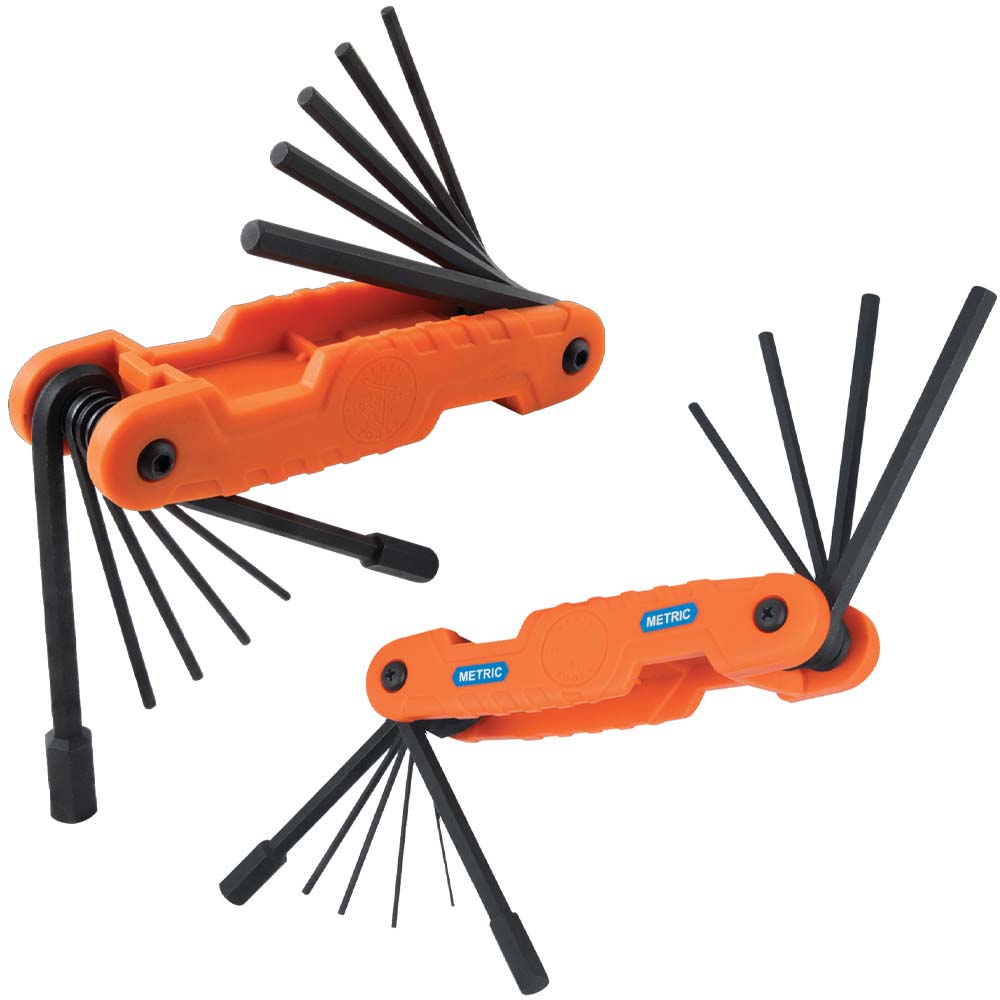 Klein Tools Pro Folding Hex Key Set, SAE and Metric- A-70552