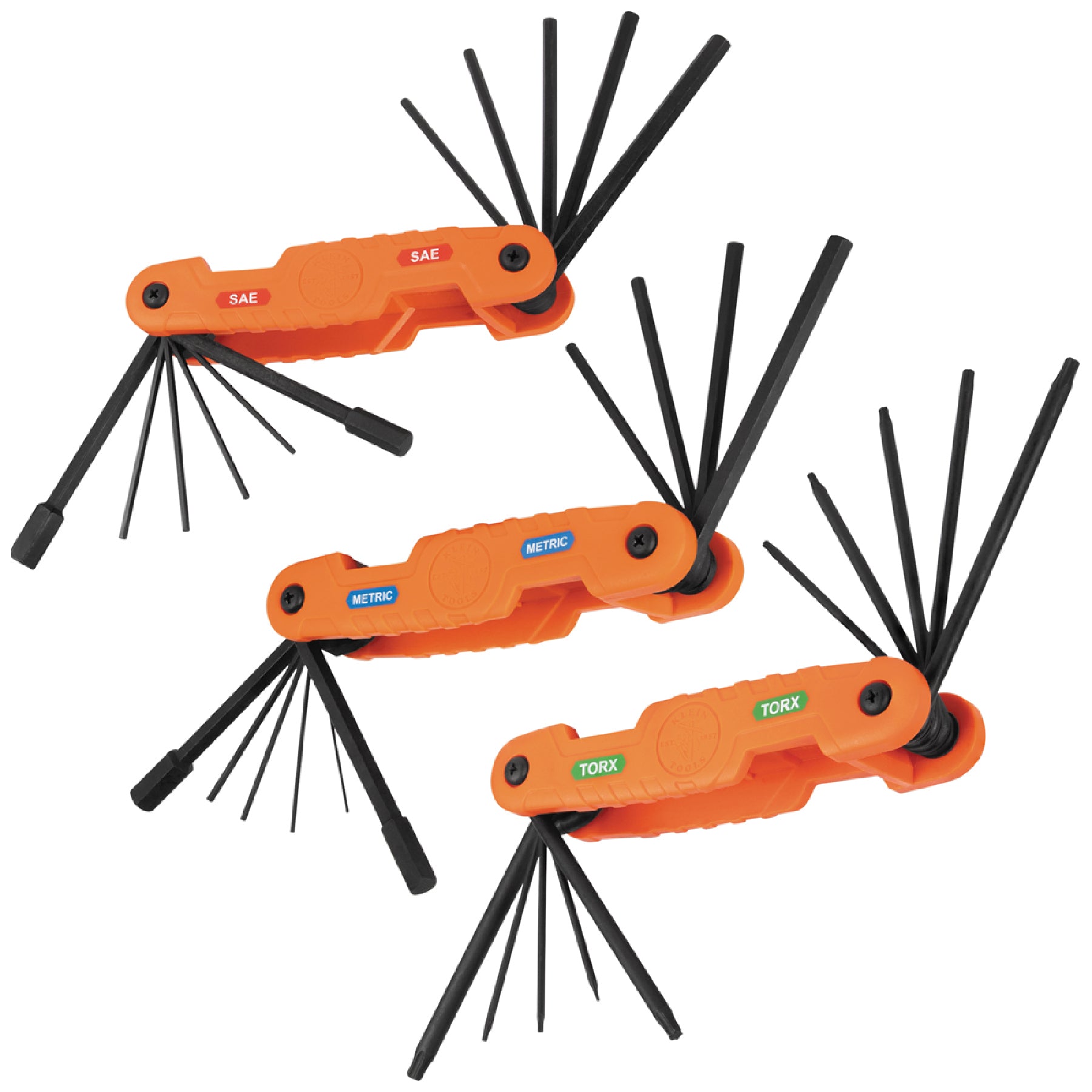 Klein Tools 70553 Pro Folding Hex Key Set - Sae/Met/Torx