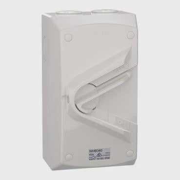 Clipsal 3P 40A Weatherproof Isolating Switch - WHB340-RG - ARCK Electrical Wholesale Supplies