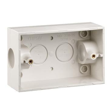 Clipsal Solid Mounting Block (25mm Entry) White - 238/25-WE - ARCK Electrical Wholesale Supplies