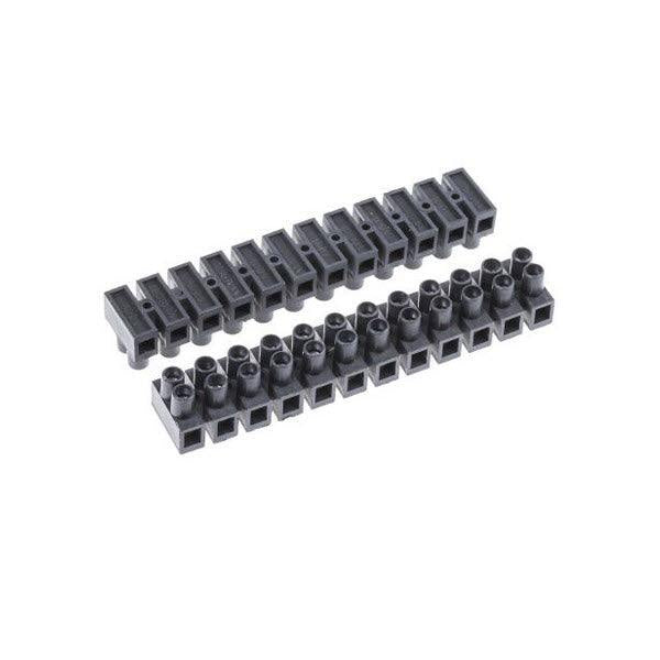 CONNECTOR TERMINAL STRIP 4MM 15 AMP 12 TERMINAL 500V GREY - 30085NLS - ARCK Electrical Wholesale Supplies