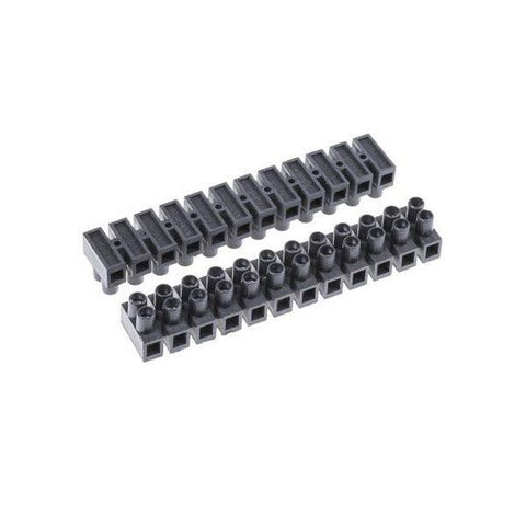 CONNECTOR TERMINAL STRIP 4MM 15 AMP 12 TERMINAL 500V GREY - 30085NLS - ARCK Electrical Wholesale Supplies