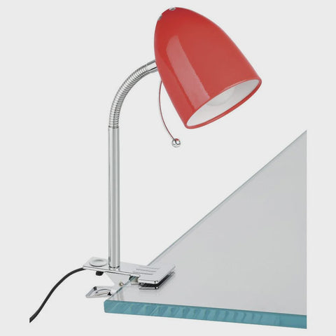 Lara 1 Light Clamp Lamp Red - 205259N - ARCK Electrical Wholesale Supplies