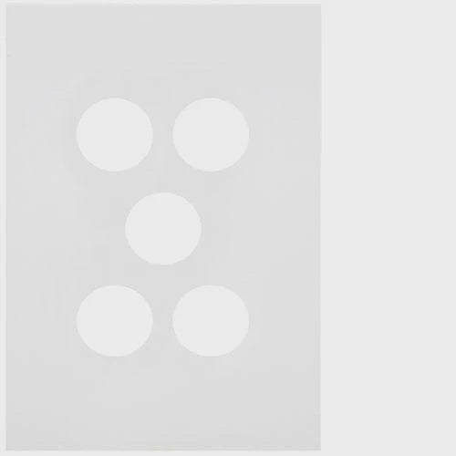 Hager Finesse 5 Gang Switch Plate (Matt White) - WBQSP5-MW - ARCK Electrical Wholesale Supplies