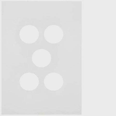 Hager Finesse 5 Gang Switch Plate (Matt White) - WBQSP5-MW - ARCK Electrical Wholesale Supplies