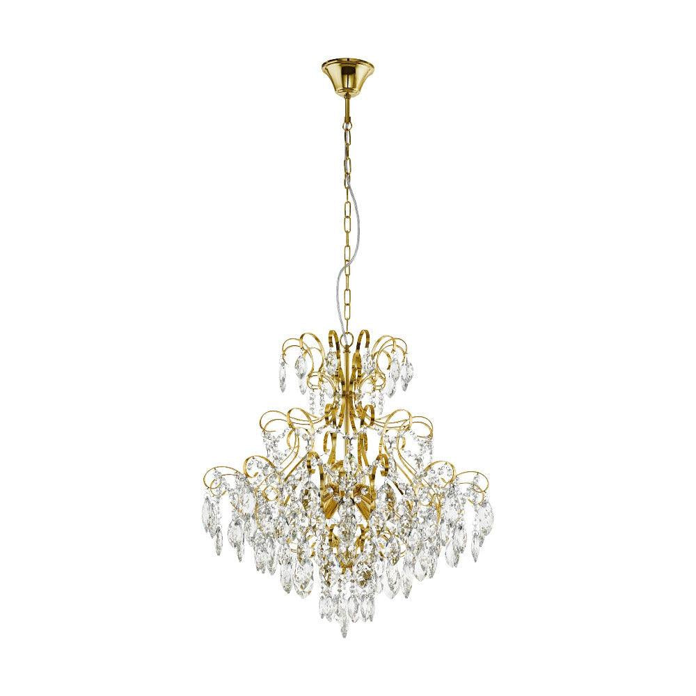 Fenoullet 5 Light Crystal Pendant Brass - 39605 - ARCK Electrical Wholesale Supplies