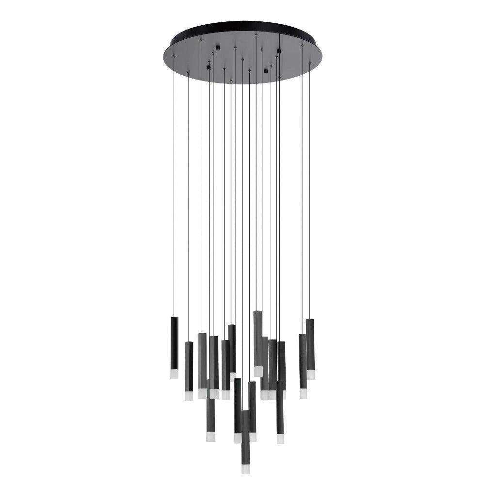 Estanerios Cluster Pendant 17 Lights Black Steel 3000K - 205663N