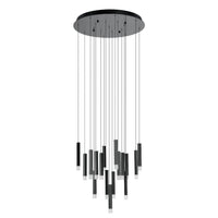 Estanerios Cluster Pendant 17 Lights Black Steel 3000K - 205663N