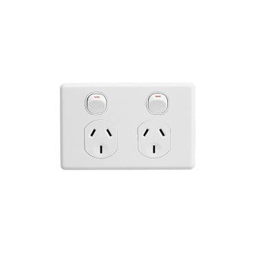 Clipsal 10 Amp C2000 Double Internal Powerpoint White- C2025-WE - ARCK Electrical Wholesale Supplies