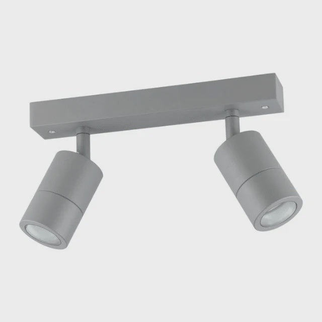 Fremantle 2 Light Adjustable Outdoor Ceiling Light Silver Grey -206157 - ARCK Electrical Wholesale Supplies