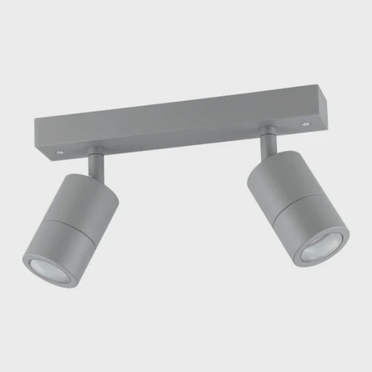 Fremantle 2 Light Adjustable Outdoor Ceiling Light Silver Grey -206157 - ARCK Electrical Wholesale Supplies
