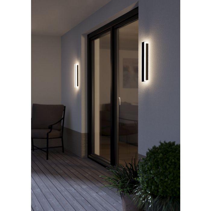 Neviano 7.4w CCT LED Exterior Wall Light 380mm Black - 206167