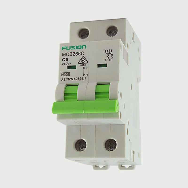 Circuit Breaker 2 Pole 500V ac. 10amp C Curve Breaking capacity 6kA - MCB2610C - ARCK Electrical Wholesale Supplies