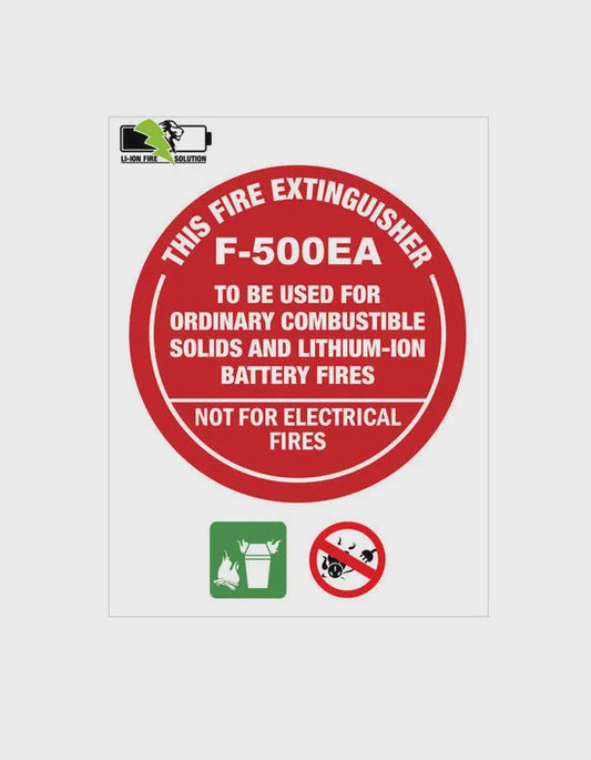 F-500EA Extinguisher I.D Sign - IDF-500 - ARCK Electrical Wholesale Supplies