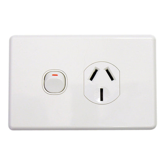 Clipsal Classic Single Powerpoint 20 Amp - C2015/20-WE - ARCK Electrical Wholesale Supplies