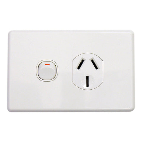 Clipsal Classic Single Powerpoint 20 Amp - C2015/20-WE - ARCK Electrical Wholesale Supplies