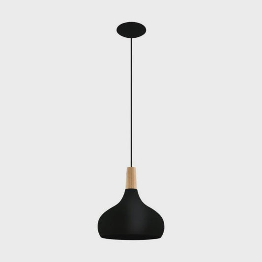 Sabinar 1 Light Pendant Medium Black Steel - 203192N - ARCK Electrical Wholesale Supplies