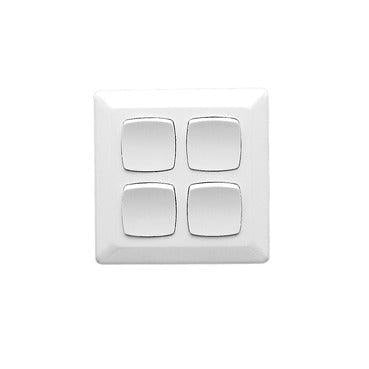 Clipsal Prestige 4 Gang Switch - P2034/2VA-WE - ARCK Electrical Wholesale Supplies