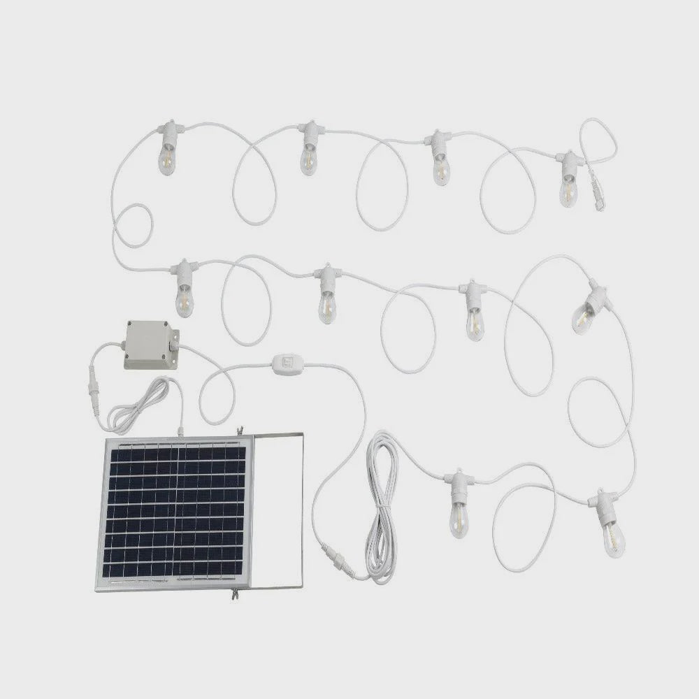 Festoon Solar 10 Lights 12V L13000mm White Plastic RGB -205896N - ARCK Electrical Wholesale Supplies