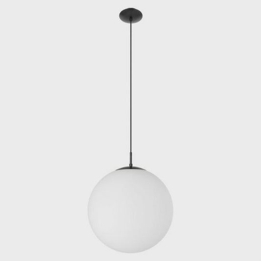 Rondo 1 Light Pendant Black 400mm - 205243 - ARCK Electrical Wholesale Supplies
