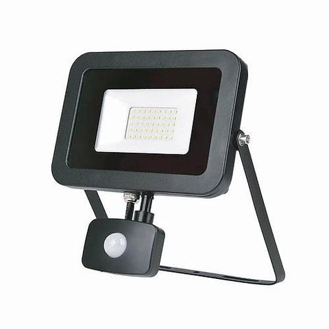 30W FLOODLIGHT W/SENSOR FLLG158S-30W/ PIR/BK - ARCK Electrical Wholesale Supplies