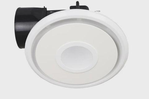 Exhaust Fan Round 240mm White + Light - H200-7L - ARCK Electrical Wholesale Supplies