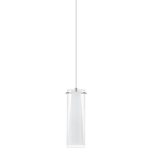 Pinto 1 Light Pendant Chrome & Clear White 110mm - 89832