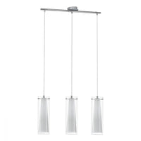 Pinto 3 Light Pendant Chrome & Clear White - 89833