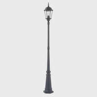 Yarra 1 Light Post+Post Top Black - MX7391P-BLK