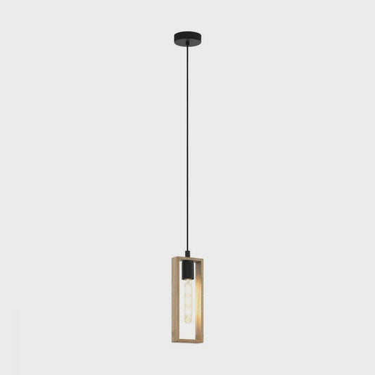 Littleton 1 Light Pendant Black & Brown 110mm - 49473N - ARCK Electrical Wholesale Supplies